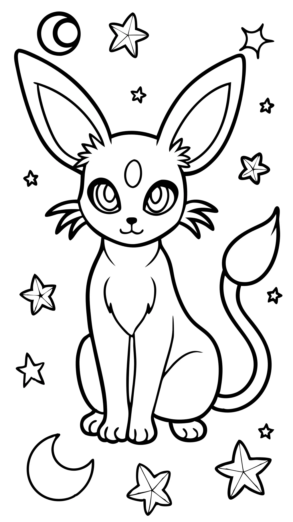 espeon coloring pages